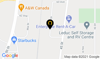 G M Excavating Inc in Leduc map