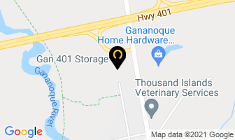 Gan 401 Storage Ltd in Gananoque map