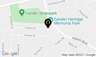 Gander Masonic Hall in Gander map