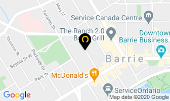 Gane Financial in Barrie map