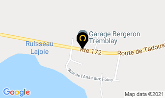 Garage Bergeron Tremblay in Saint-fulgence map