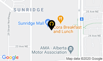 Garage Sunridge Mall in Calgary map