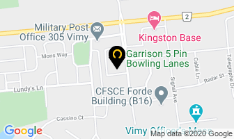 Garrison 5 Pin Bowling Lanes in Kingston map