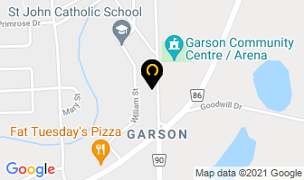 Garson Family Dentistry in Sudbury map