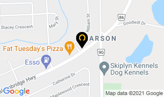 Garson Laundromat in Sudbury map