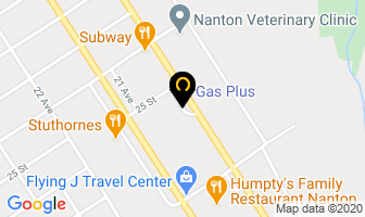Gas Plus in Nanton map