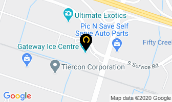 Gateway Ice Centre in Hamilton map
