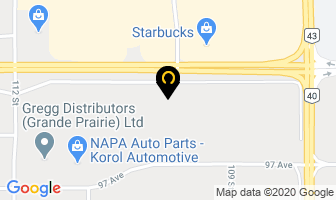 Gateway Motor Inn in Grande Prairie map