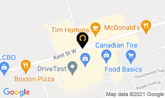 Gateway Newstand 152 in Lindsay map