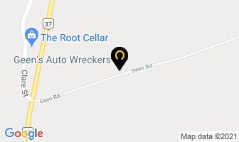 Geen's Auto Wreckers in Tweed map