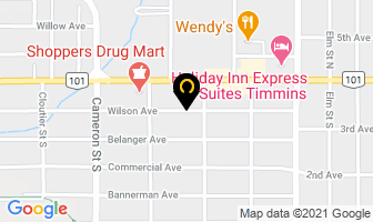 Gem Electric Motor Service Ltdfax in Timmins map