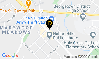 Georgetown Business Improvement Area in Halton Hills map