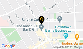 Georgian International in Barrie map