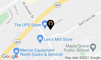 Georgian Locksmith in Barrie map