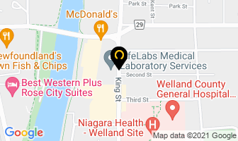Gervais Normand Dr in Welland map