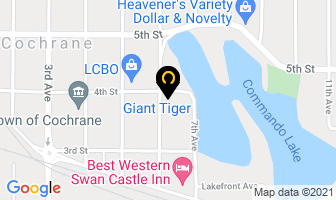Giant Tiger in Cochrane map