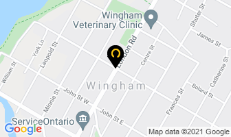 Gilbert Hall Retirement Home in Wingham map