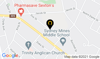 Gillanguy Construction in Sydney Mines map