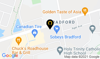 Gino's Pizza in Bradford West Gwillimbury map
