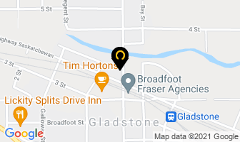 Gladstone Community Curling Rink in Gladstone map