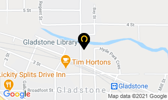 Gladstone Library in Gladstone map