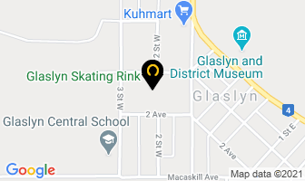 Glaslyn Skating Rink in Glaslyn map