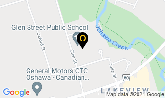 Glen Street Public School in Oshawa map