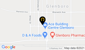 Glenboro Community Development Corp in Glenboro map