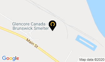 Glencore Canada Brunswick Smelter in Belledune map