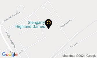 Glengarry Highland Games in Maxville map