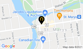 Godfathers Pizza in Saint Marys map