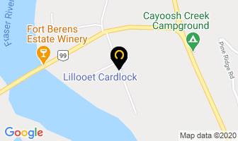 Gold Country Storage in Lillooet map