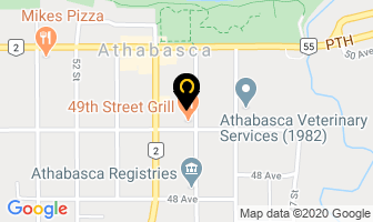 Golden Fountain Restaurant in Athabasca map