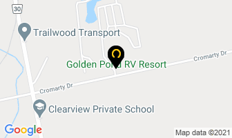 Golden Pond Rv Resort in Thames Centre map