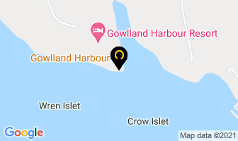 Gowlland Harbour Resort in Frankford map
