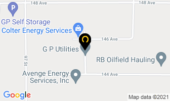 Gp Utilities in Grande Prairie map