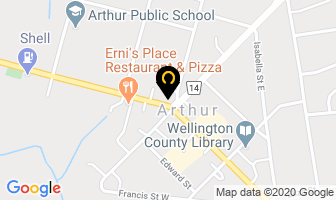 Grace Anglican Church in Arthur map
