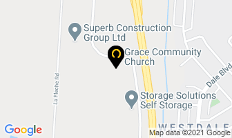 Grace Community Church in Headingley map