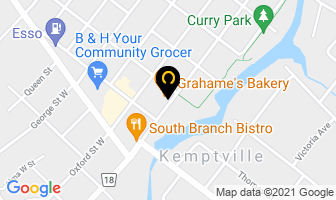 Grahame's Bakery in Kemptville map