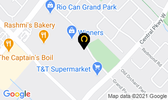 Grand Park Self Storage in Mississauga map