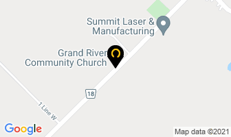 Grand River Community Church in Elora map