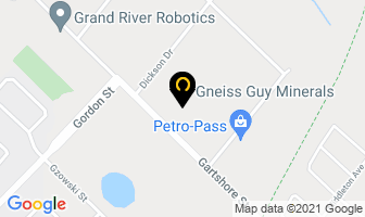 Grand River Glass Ltd in Fergus map