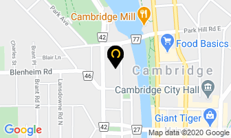 Grand River Retirement Home in Cambridge map