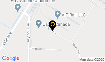 Great Lakes Fabricating in Sarnia map
