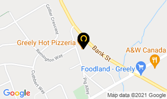Greely Hot Pizzeria in Guelph map