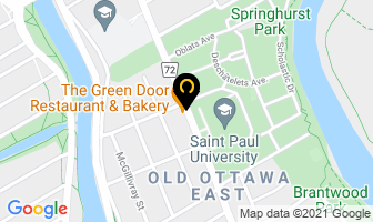 Green Door Vegetarian Restaurant in Ottawa map
