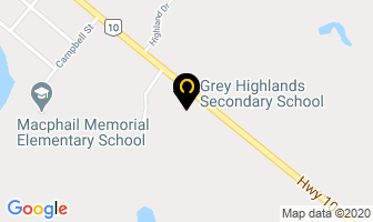 Grey Highlands Secondary School in Flesherton map
