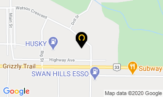 Grizzly Motel in Swan Hills map