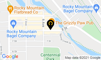 Grizzly Paw Pub Order Desk in Canmore map