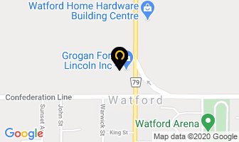 Grogan Ford Lincoln Inc in Watford map